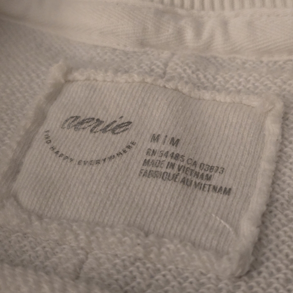 Aerie Oversized Crewneck Sweatshirt Size M Colour White 100% Cotton - Picture 8 of 15
